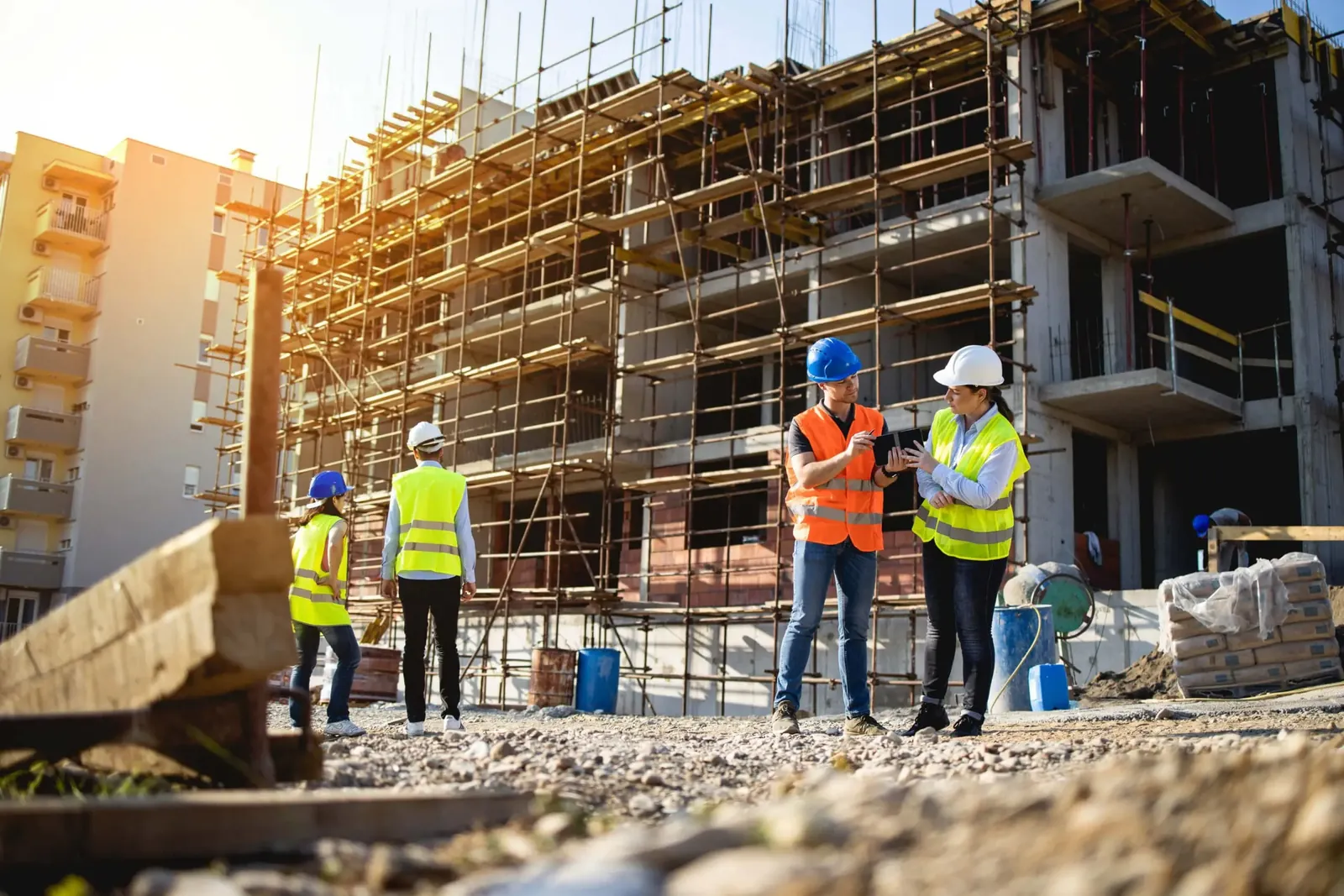 SimpliWiFi connectivity equipment deployed at a construction site